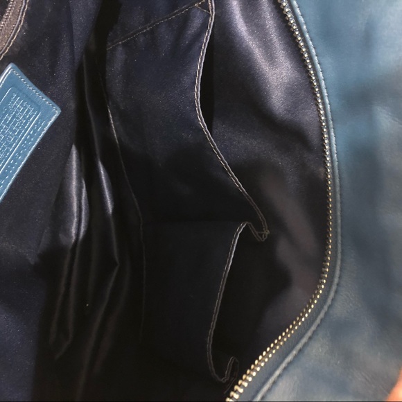 Coach Blue Tote Handbag - Picture 5 of 9